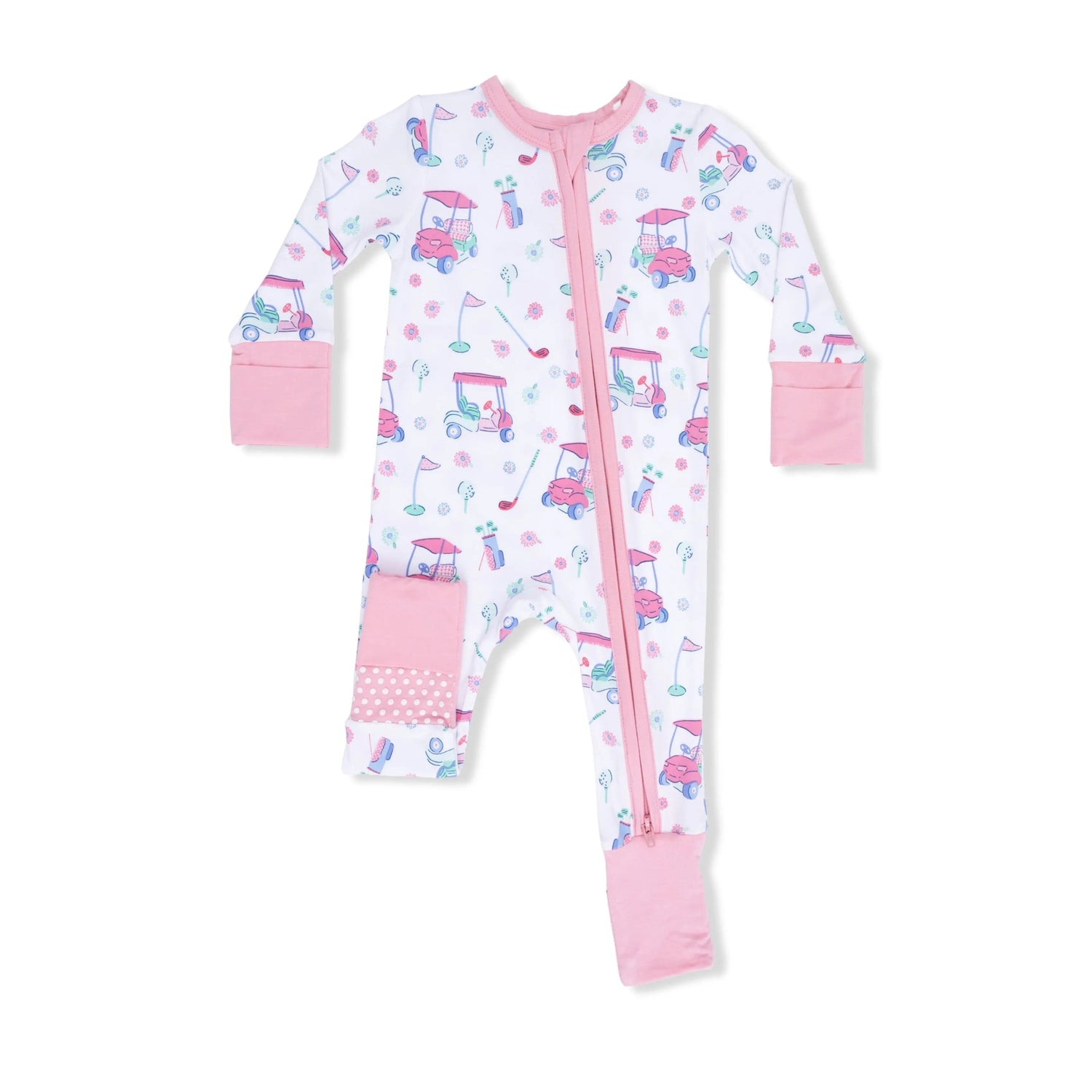 Angel Dear Golf Carts and Flowers - Convertible Romper - 