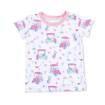 Angel Dear Golf Carts and Flowers - Loungewear Short Set - 