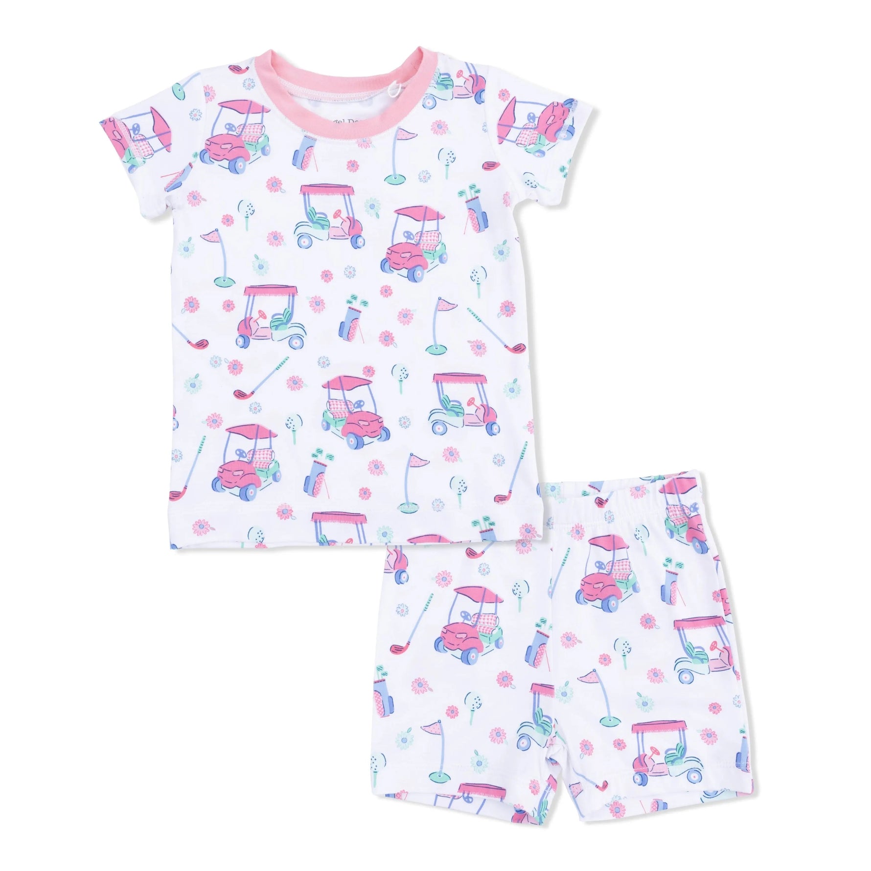 Angel Dear Golf Carts and Flowers - Loungewear Short Set - 