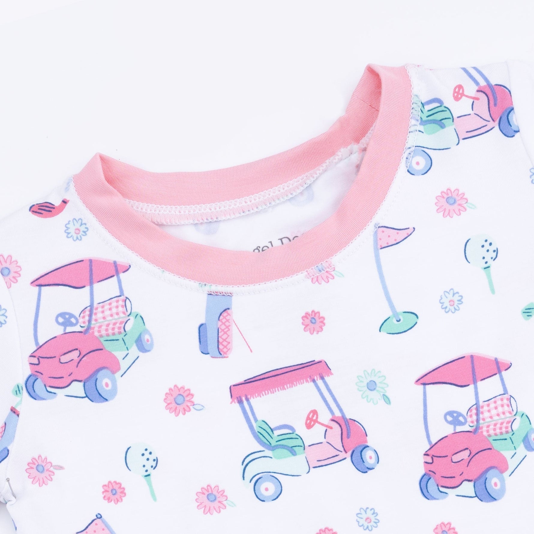 Angel Dear Golf Carts and Flowers - Loungewear Short Set - 