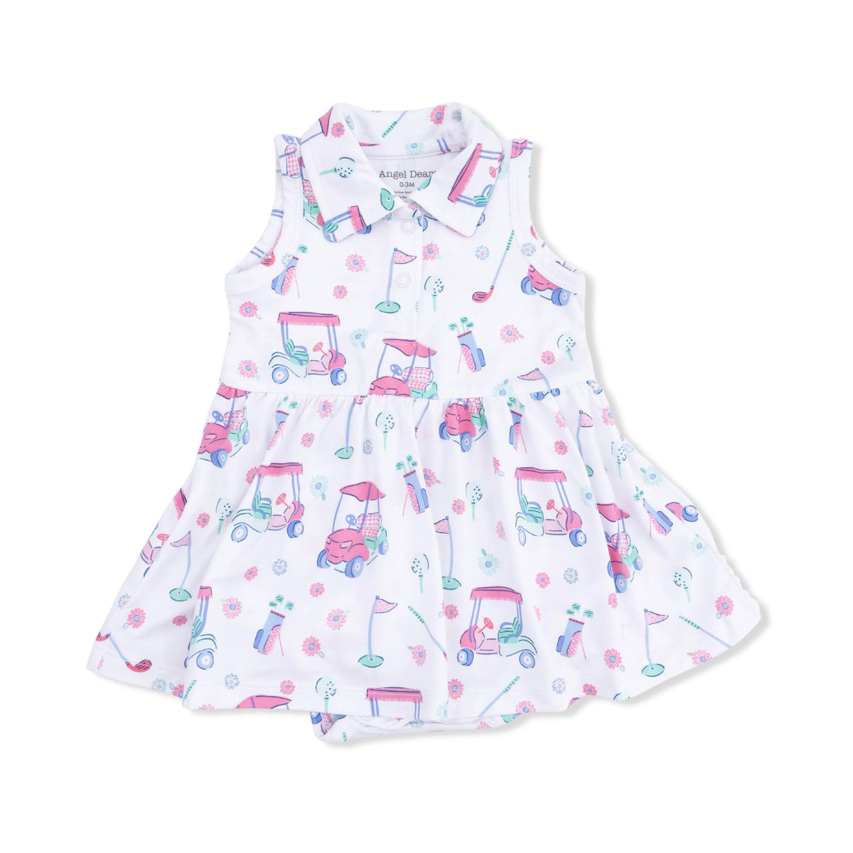 Angel Dear Golf Carts and Flowers - Polo Tennis Dress - 