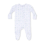 Angel Dear Golf Trellis Blue - 2 Way Zipper Footie - 