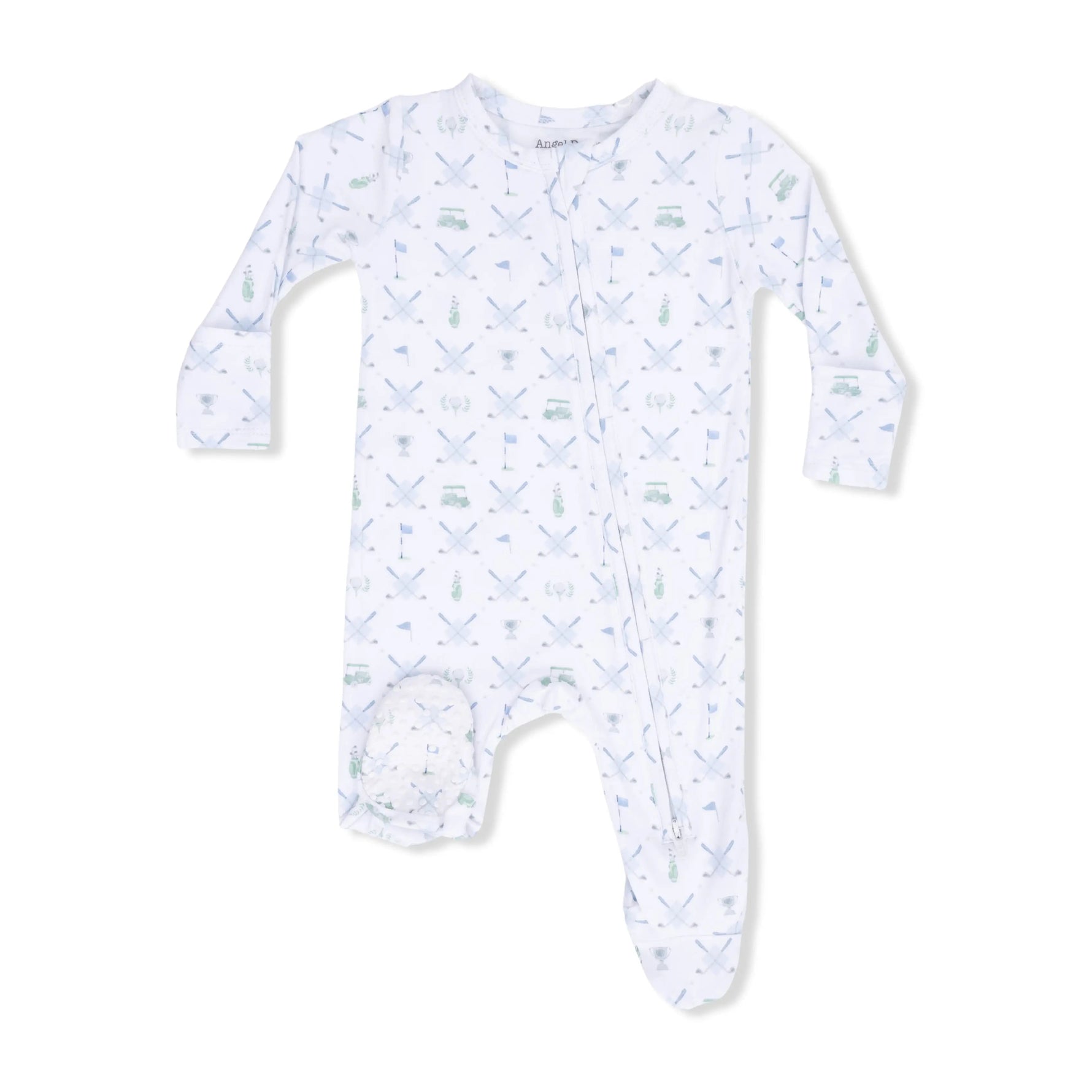 Angel Dear Golf Trellis Blue - 2 Way Zipper Footie - 