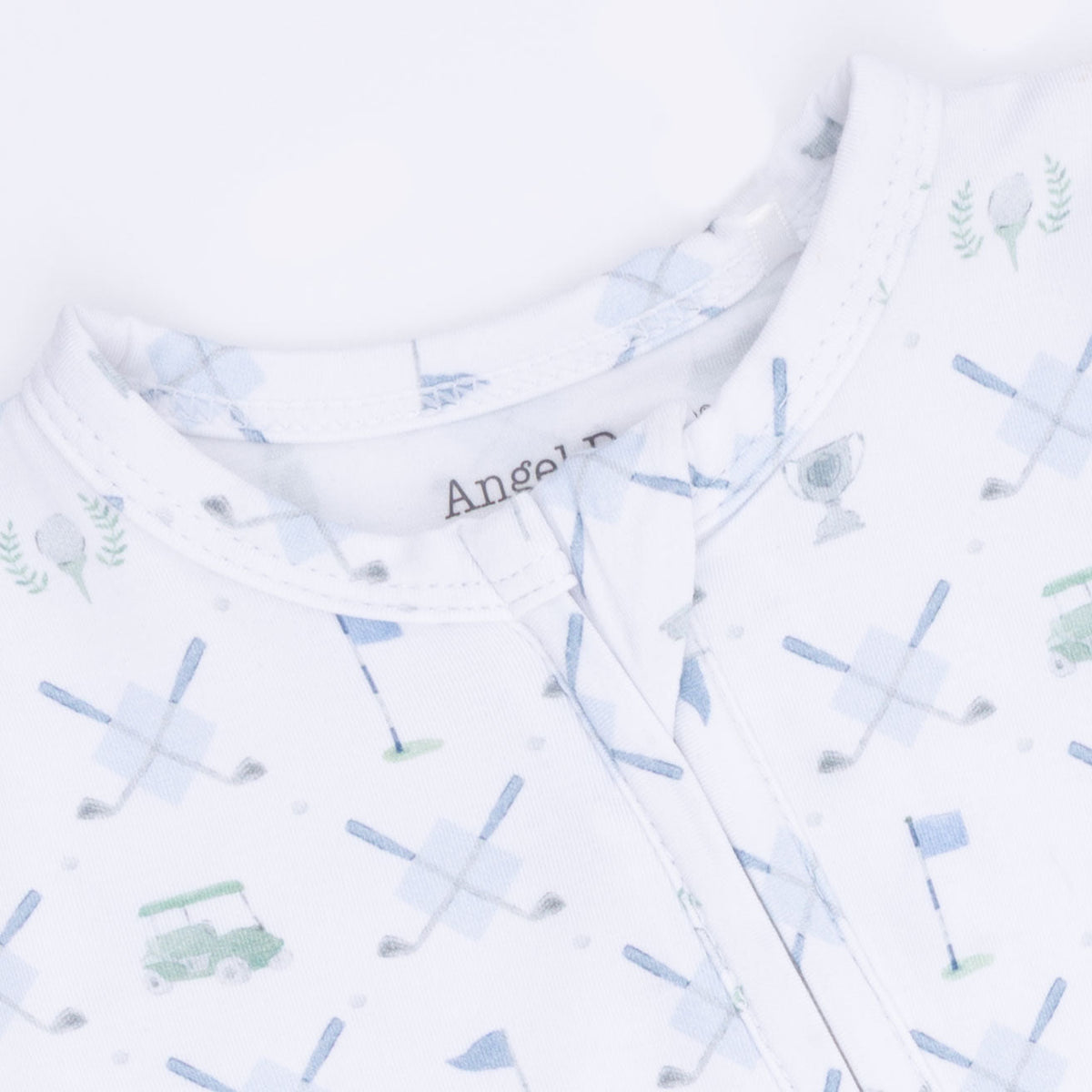 Angel Dear Golf Trellis Blue - 2 Way Zipper Footie - 