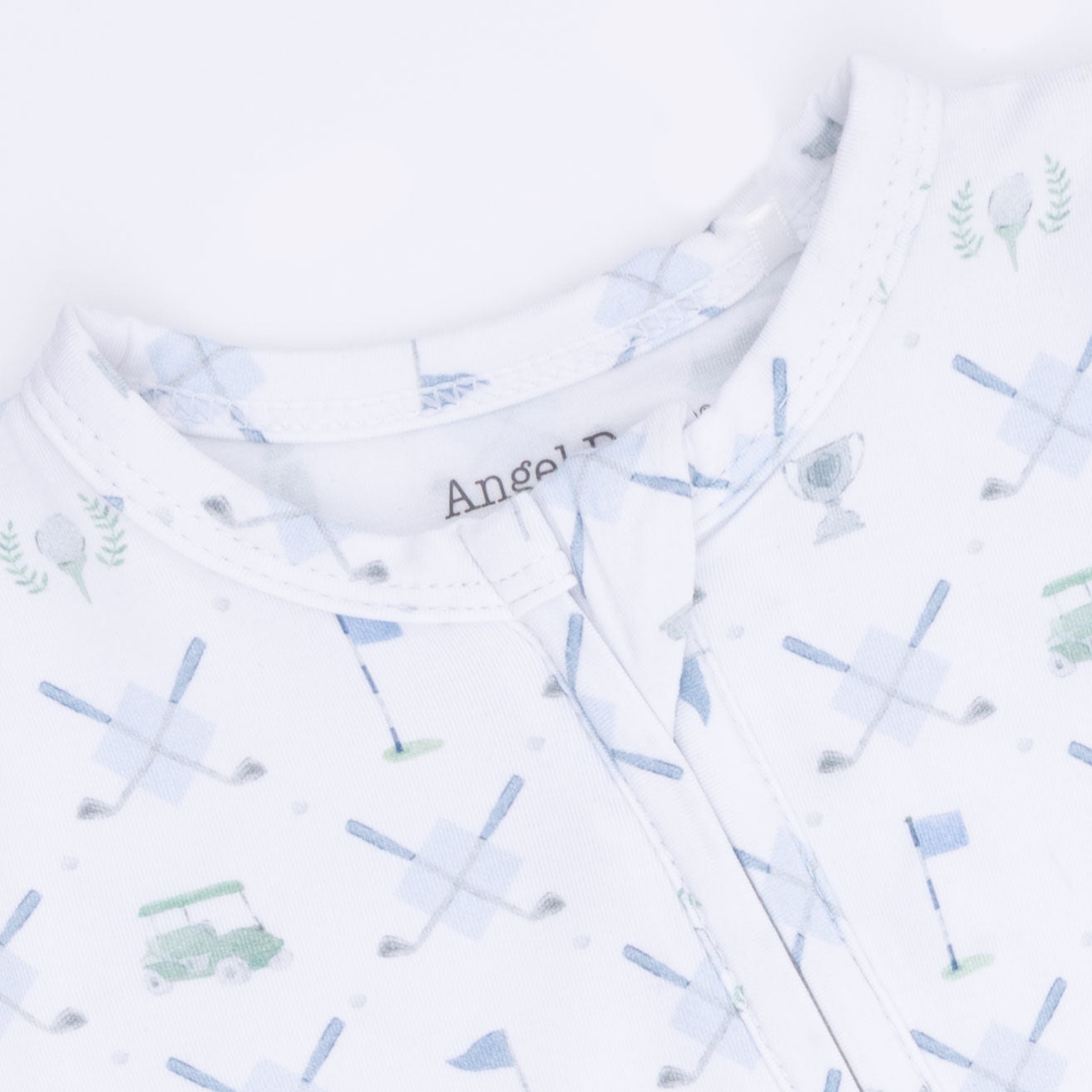 Angel Dear Golf Trellis Blue - 2 Way Zipper Footie - 