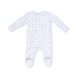 Angel Dear Golf Trellis Blue - 2 Way Zipper Footie - 
