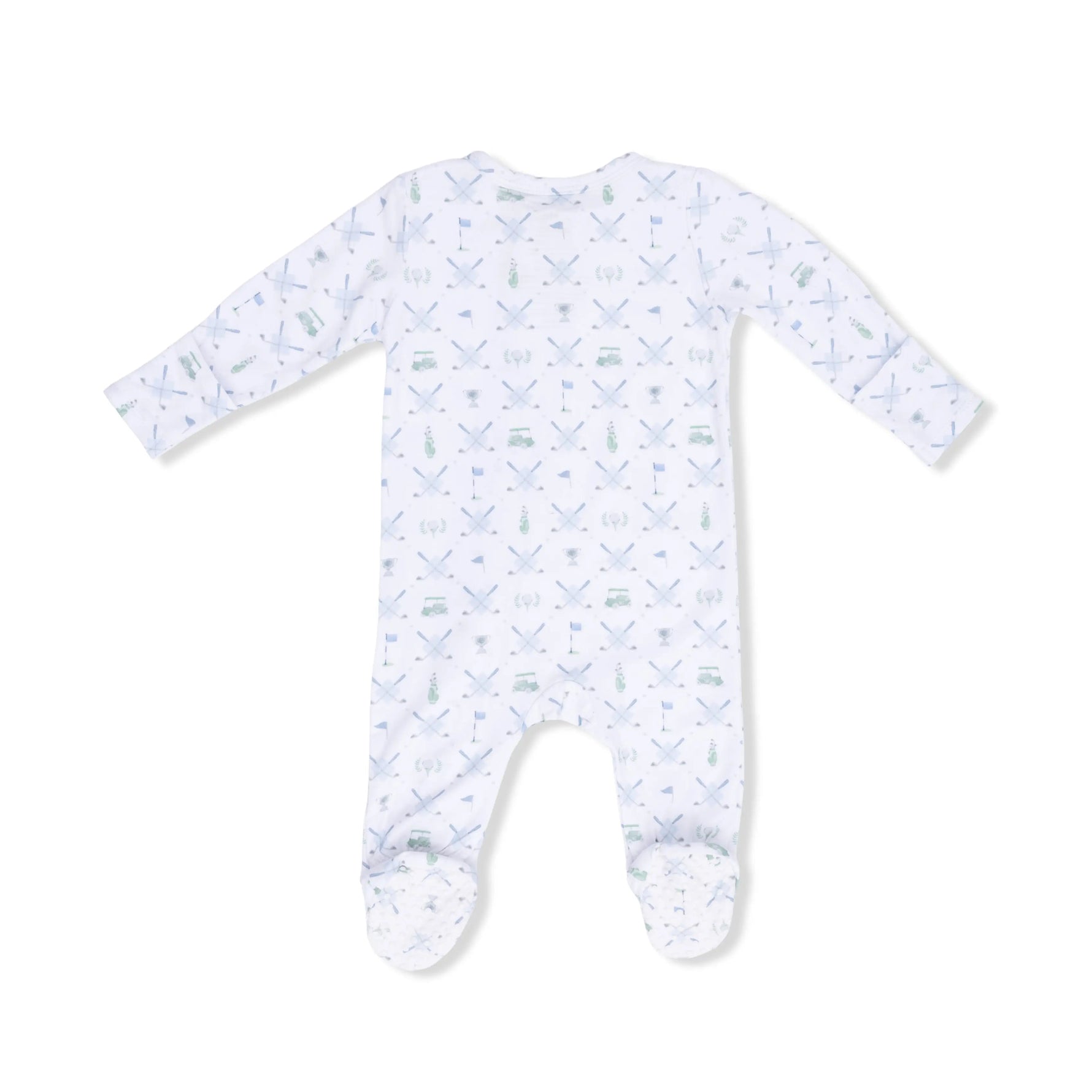 Angel Dear Golf Trellis Blue - 2 Way Zipper Footie - 