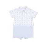 Angel Dear Golf Trellis Blue - Short Playsuit - 