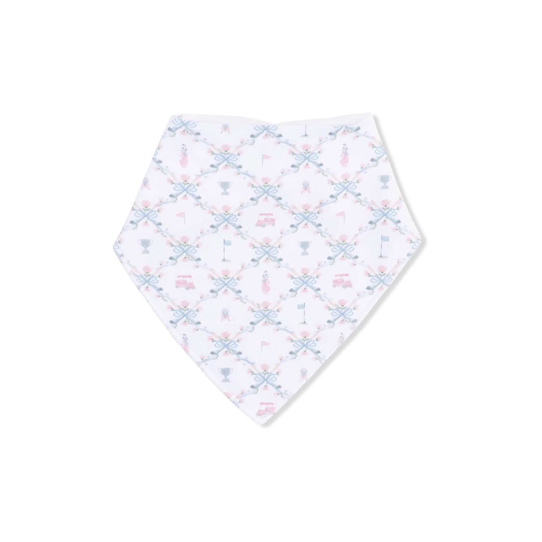 Angel Dear Golf Trellis Pink - Bandana Bib - 