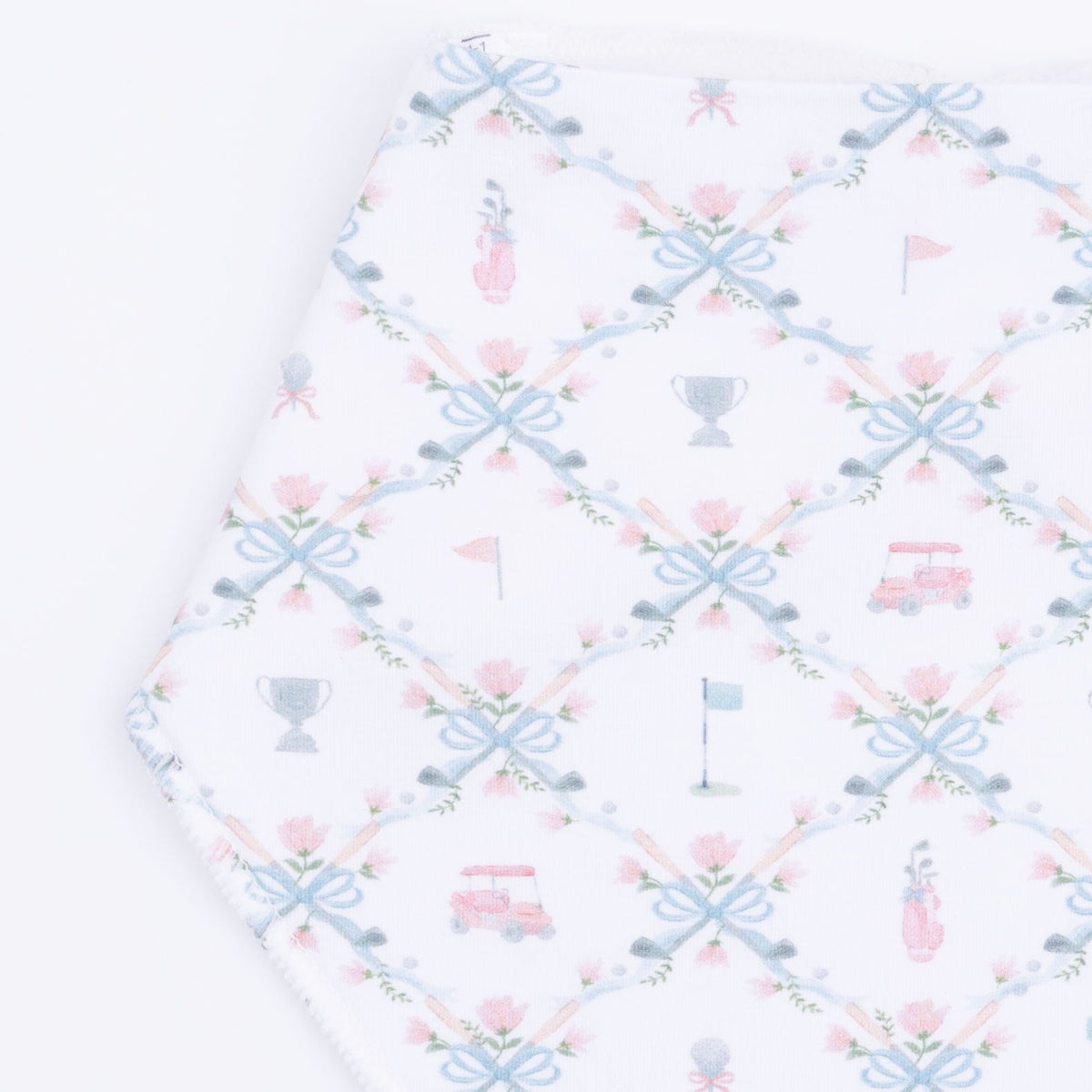 Angel Dear Golf Trellis Pink - Bandana Bib - 