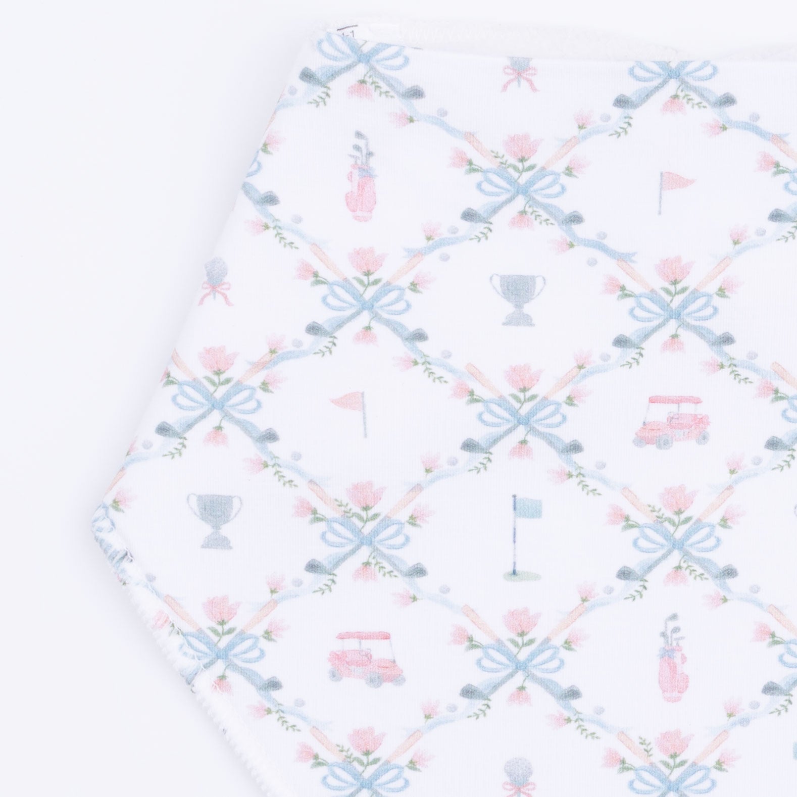Angel Dear Golf Trellis Pink - Bandana Bib - 