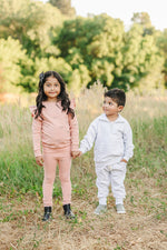 Mebie Baby Good Vibes Quarter Zip French Terry Set For Babies And Toddlers Mebie Baby - 