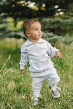 Mebie Baby Good Vibes Quarter Zip French Terry Set For Babies And Toddlers Mebie Baby - 