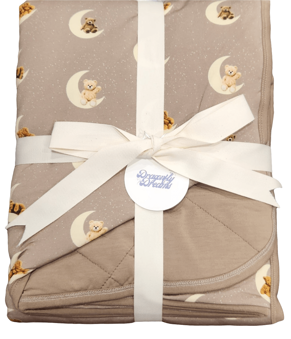 Dragonfly Dreams Bamboo Goodnight Bear 2.5 Tog Quilted Blanket