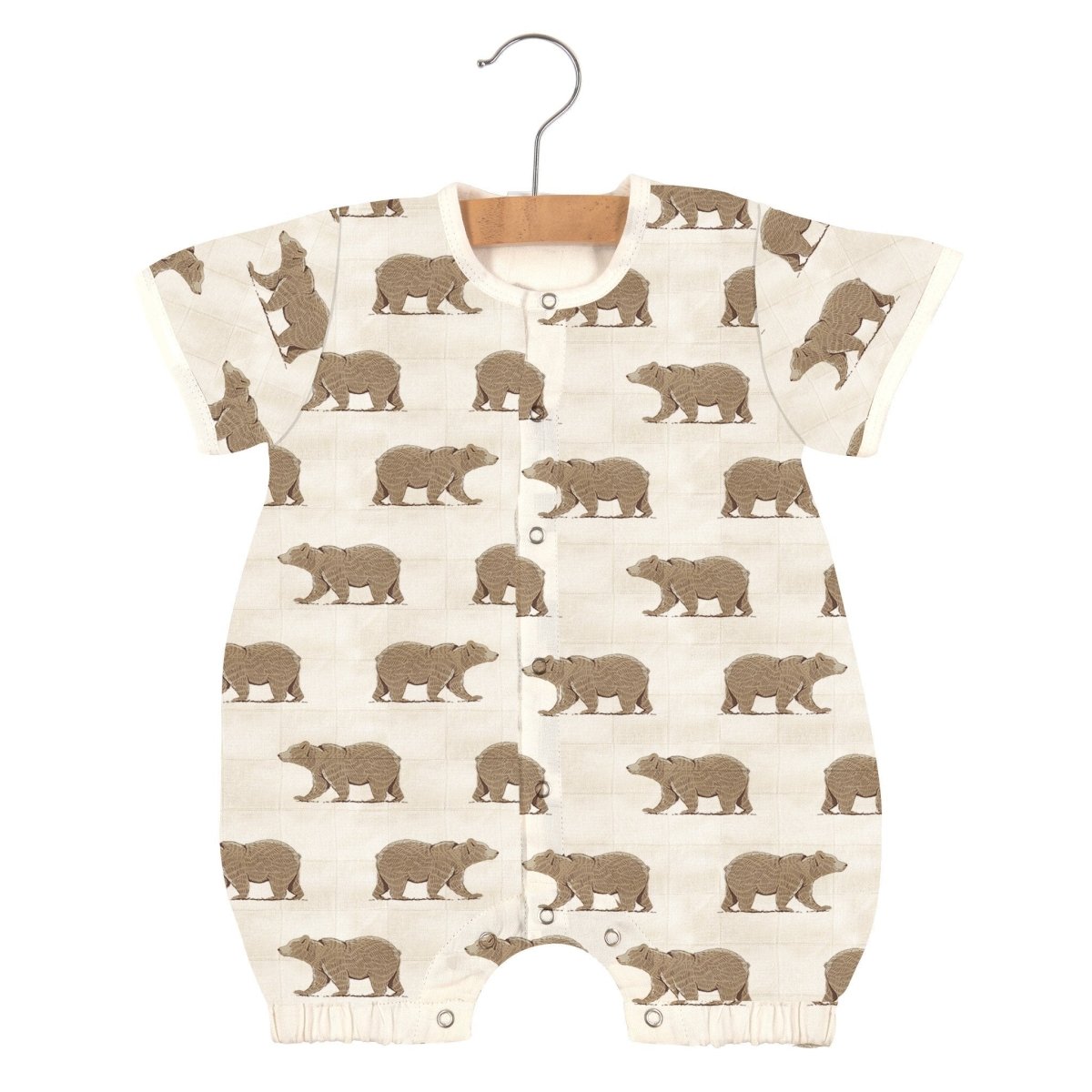 Newcastle Classics Goodnight Bear Bamboo Mini Romper with Soft Breathable Fabric for Babies - 