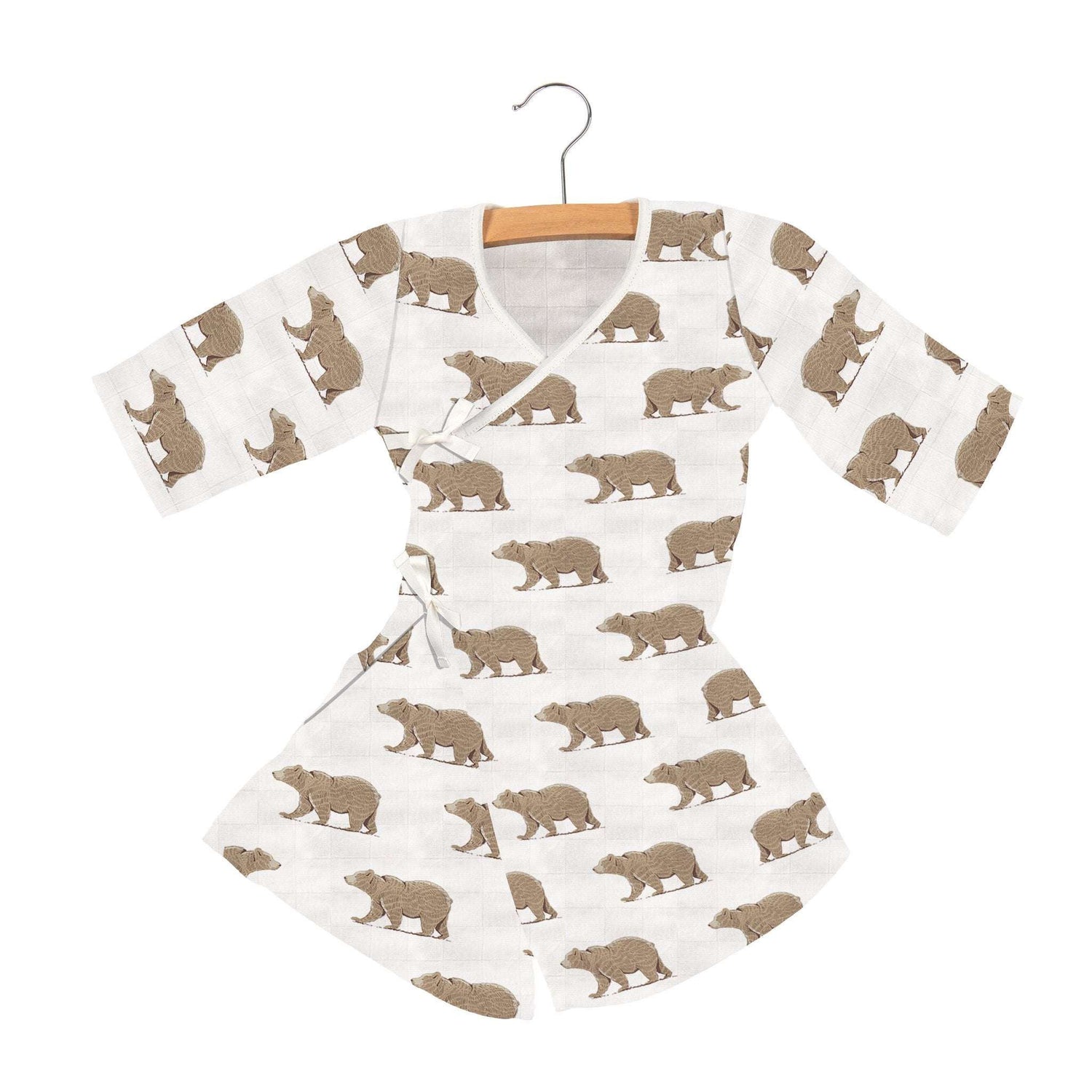 Newcastle Classics Goodnight Bear Bamboo Mini Robe with Soft Muslin for Kids - Apparel & Accessories > Clothing > Sleepwear & Loungewear > Robes Clothing