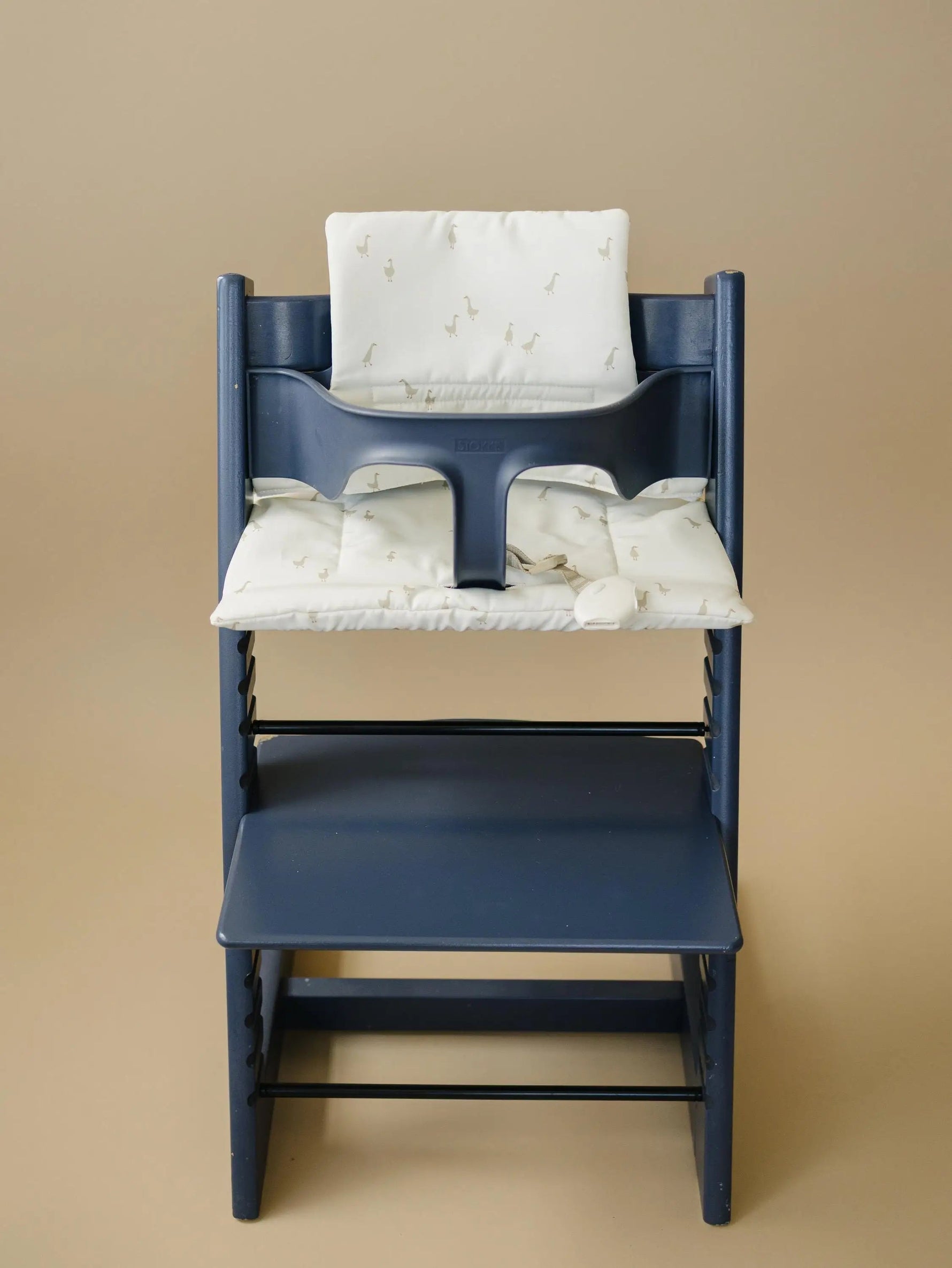 Little Joy Co. Goose Print Highchair Cushion for Stokke Tripp Trapp - Wipeable Cover - 