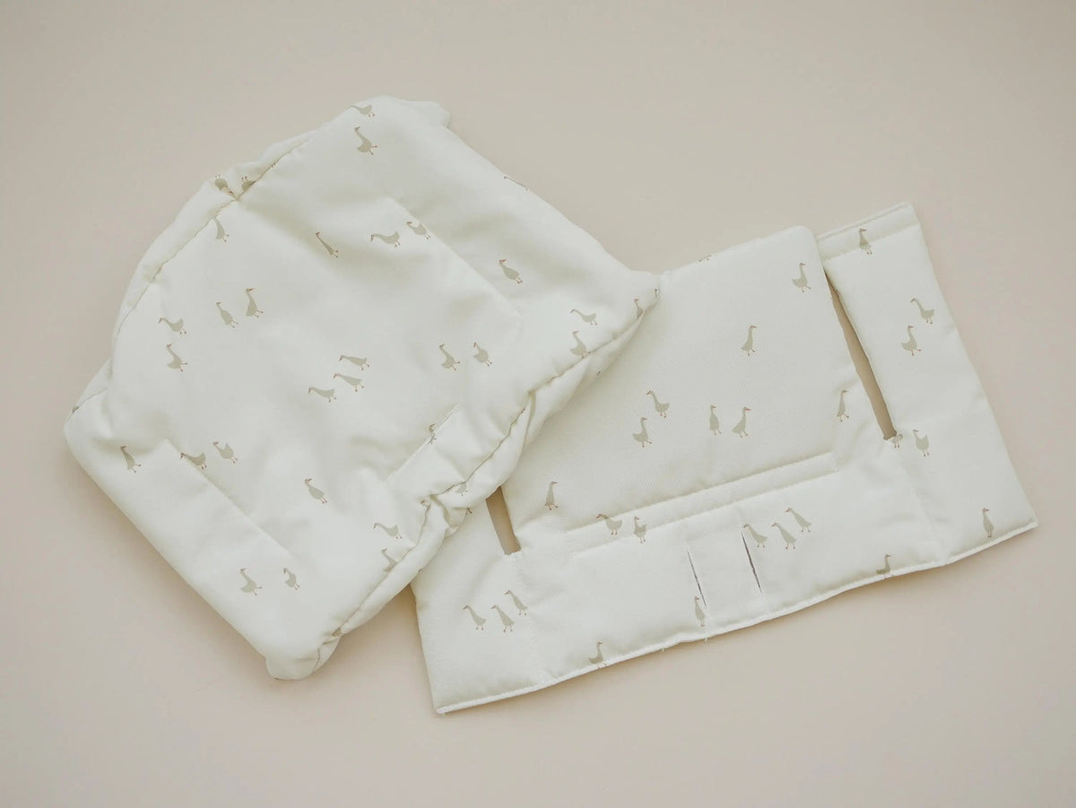 Little Joy Co. Goose Print Highchair Cushion for Stokke Tripp Trapp - Wipeable Cover - 