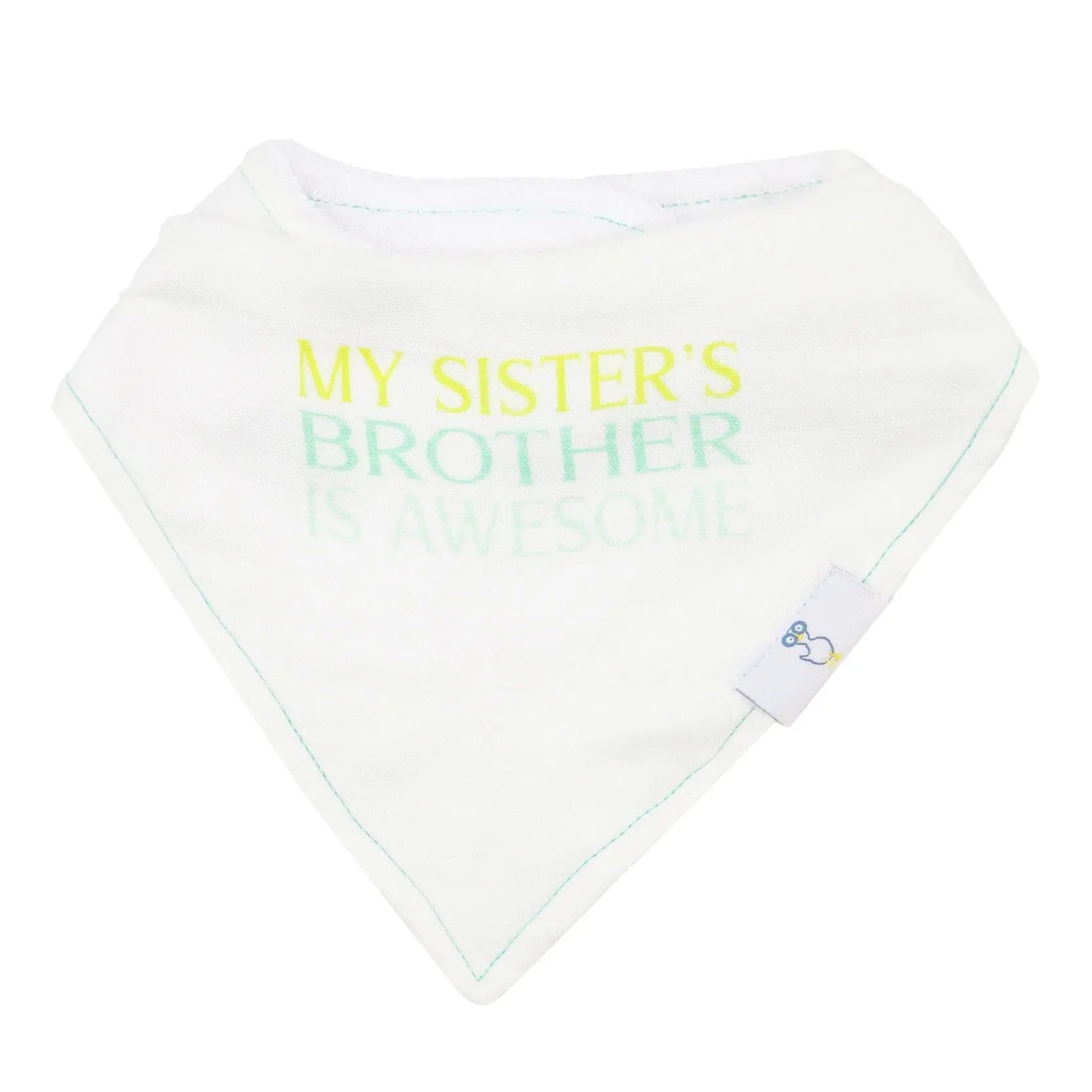 Brother and Arrows 2 Pack Muslin and Terry Cloth Bib Set for Babies Goosewaddle® | Newborn Baby Blankets Toys Teethers Bibs & More