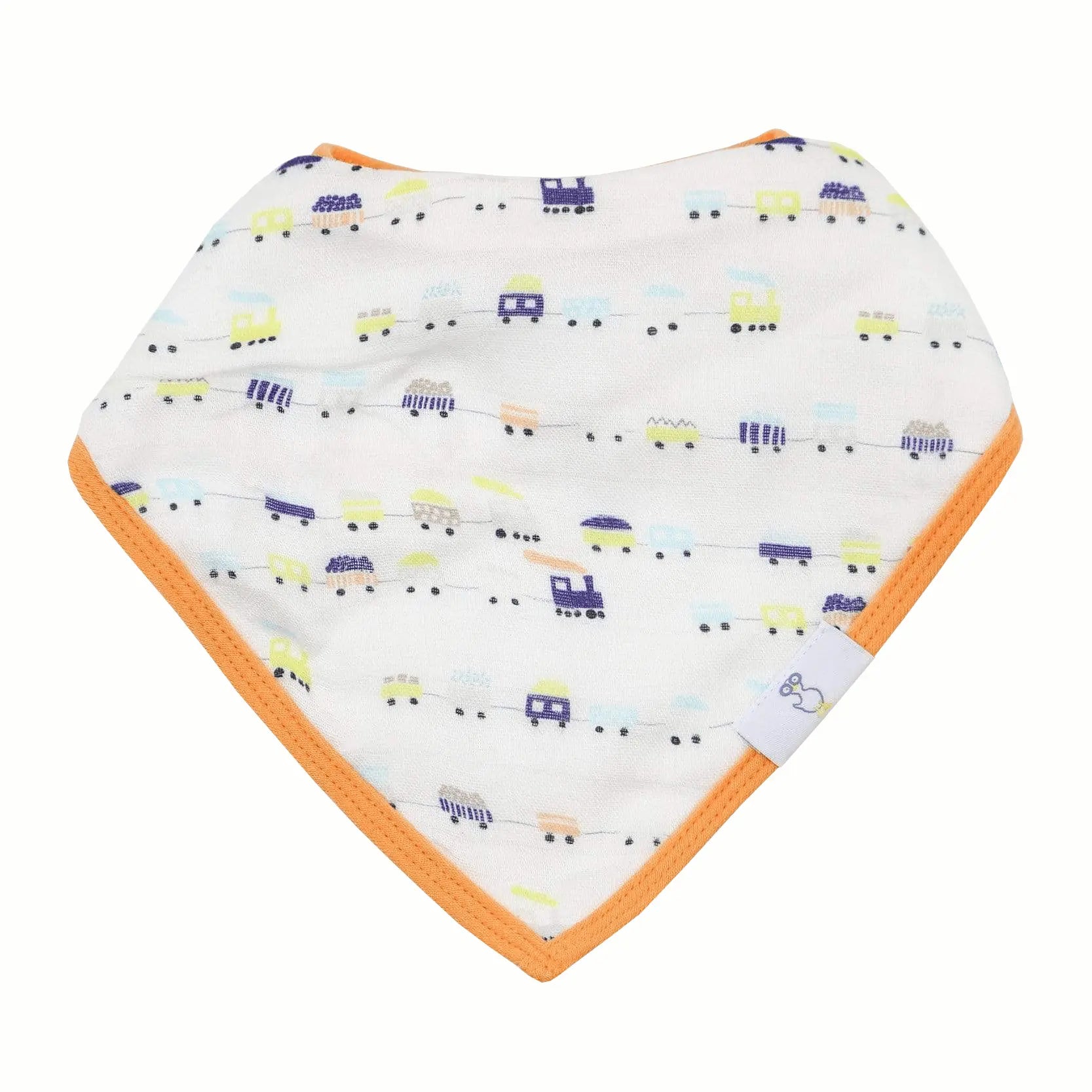 Circles and Trains 2 Pack Muslin and Terry Cloth Bib Set for Babies Goosewaddle® | Newborn Baby Blankets Toys Teethers Bibs & More