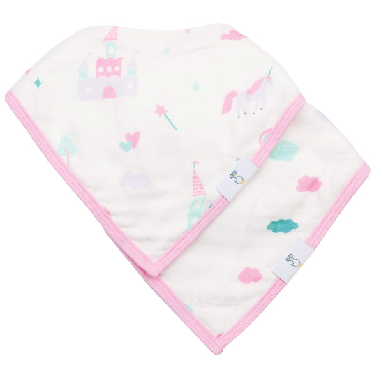 Clouds And Castles 2 Pack Muslin And Terry Cloth Bib Set Goosewaddle® | Newborn Baby Blankets Toys Teethers Bibs & More