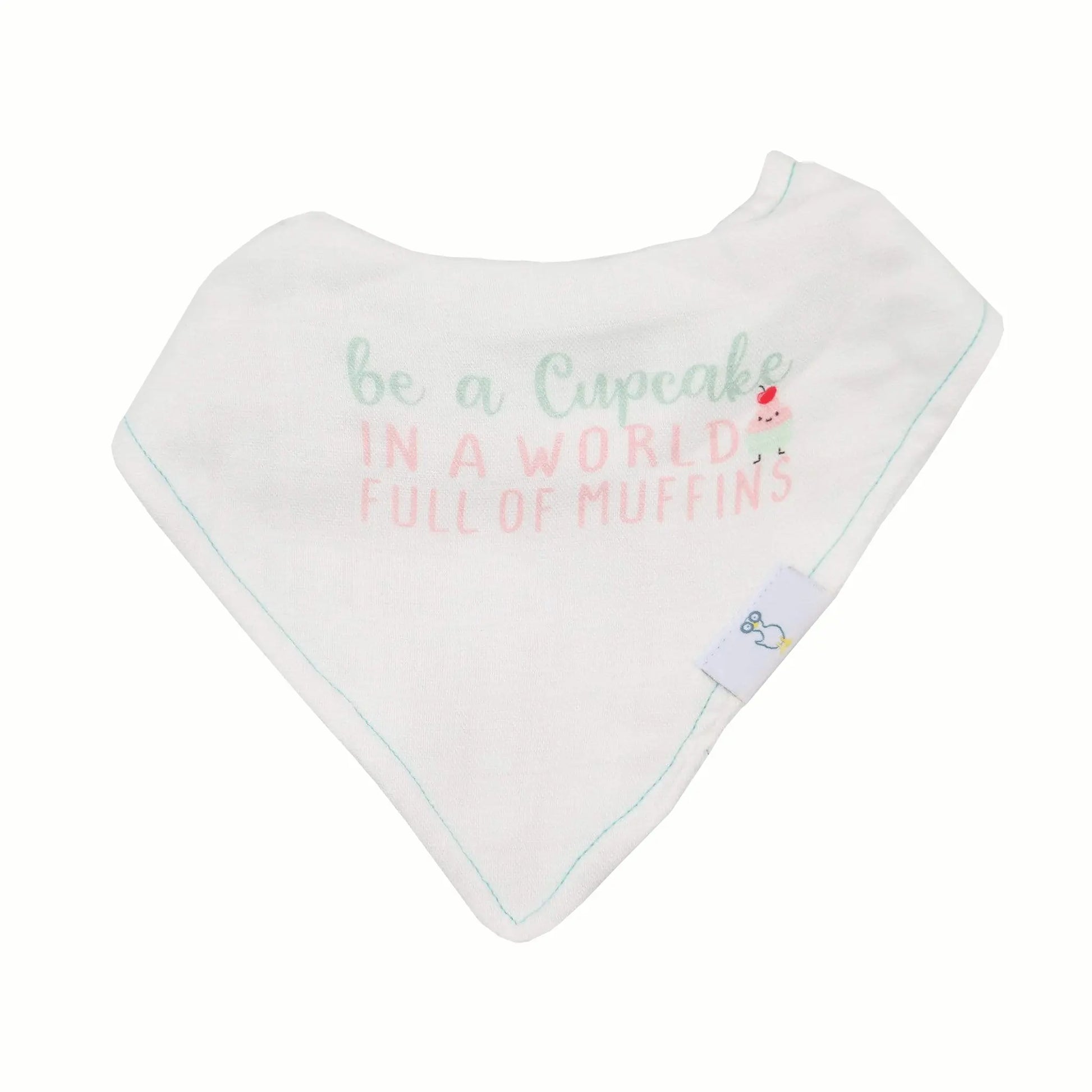 Muffin And Cupcake Two Pack Muslin And Terry Cloth Bib Set Goosewaddle® | Newborn Baby Blankets Toys Teethers Bibs & More