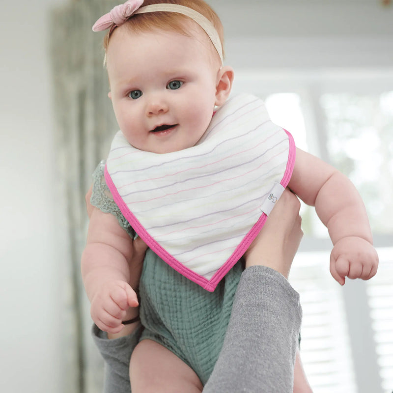 Stripes and Stars 2 Pack Muslin & Terry Cloth Bib Set Goosewaddle® | Newborn Baby Blankets Toys Teethers Bibs & More