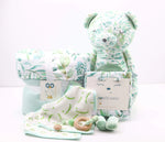 Goosewaddle® | Newborn Baby Blankets Toys Teethers Bibs & More Basil Bear Baby Blanket with Plush Velboa Back for Infants and Toddlers - Baby & Toddler > Swaddling & Receiving Blankets Blanket