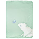 Goosewaddle® | Newborn Baby Blankets Toys Teethers Bibs & More Basil Bear Baby Blanket with Plush Velboa Back for Infants and Toddlers - Baby & Toddler > Swaddling & Receiving Blankets Blanket