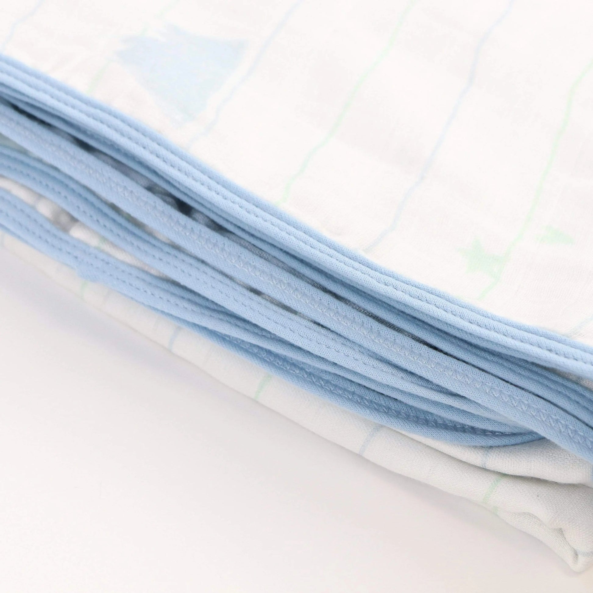 Mountain and Blue Oversized Bamboo Muslin Quilted Blanket for Babies Goosewaddle® | Newborn Baby Blankets Toys Teethers Bibs & More
