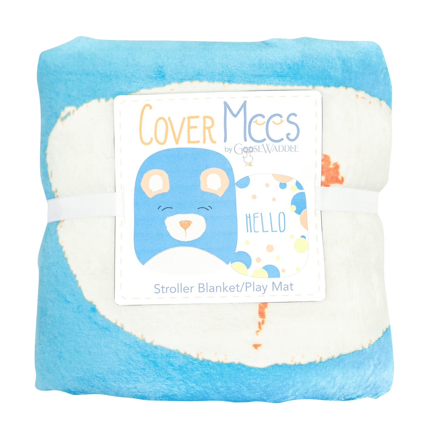 Bear Stroller Blanket with Whimsical Design and Colorful Bubbles Goosewaddle® | Newborn Baby Blankets Toys Teethers Bibs & More