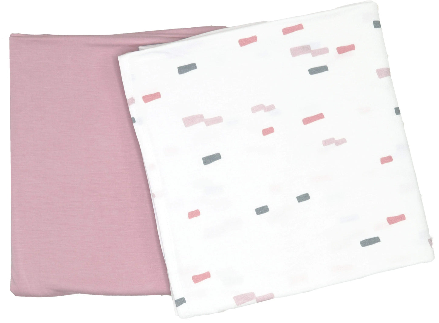Brick And Rose 2 Pack Swaddle Blanket Soft Stretchy Fabric For Infants And Toddlers 47 Inch x 47 Inch.