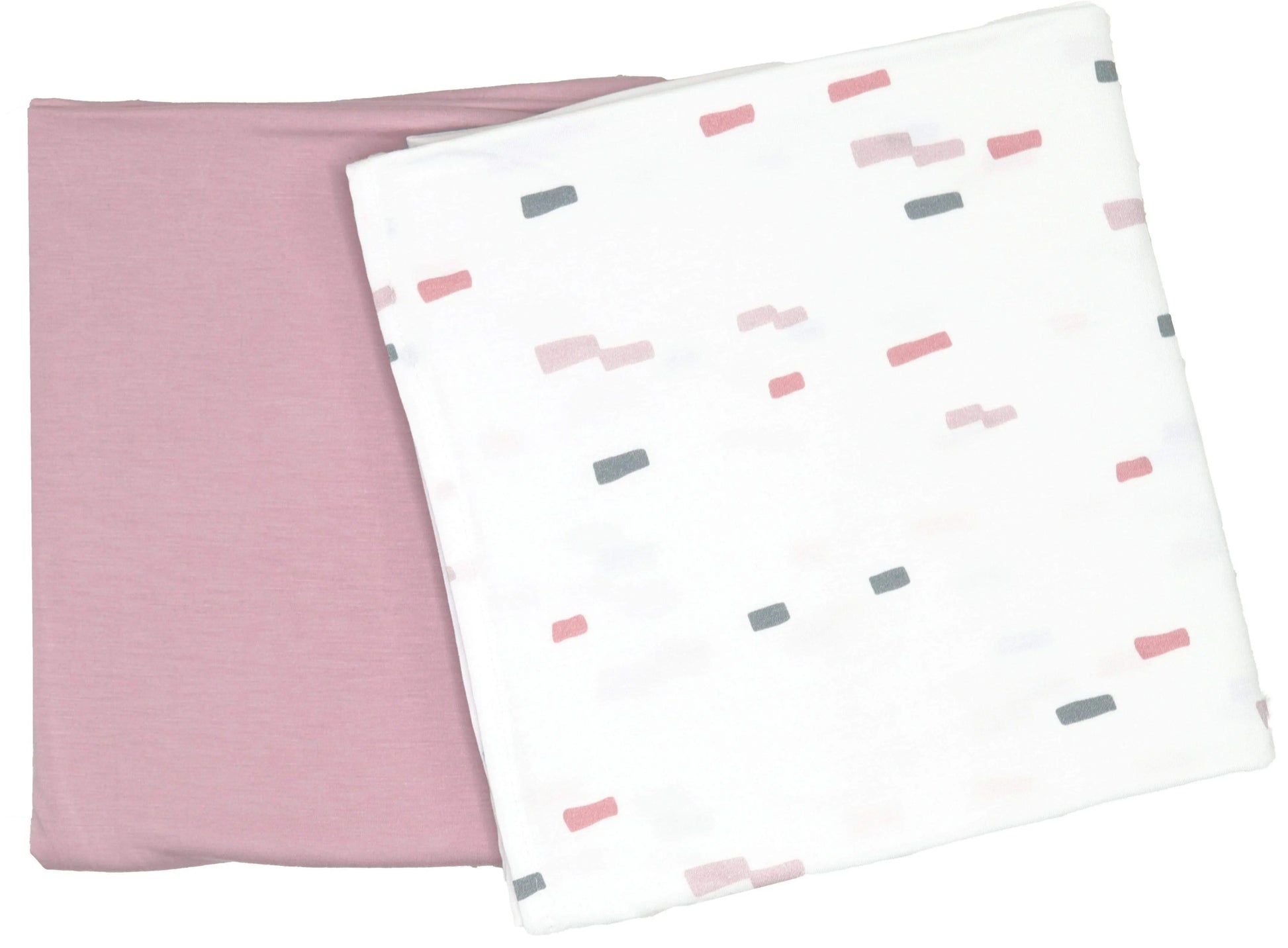 Brick And Rose 2 Pack Swaddle Blanket Soft Stretchy Fabric For Infants And Toddlers 47 Inch x 47 Inch.