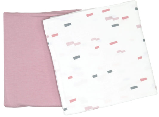 Brick And Rose 2 Pack Swaddle Blanket Soft Stretchy Fabric For Infants And Toddlers 47 Inch x 47 Inch.