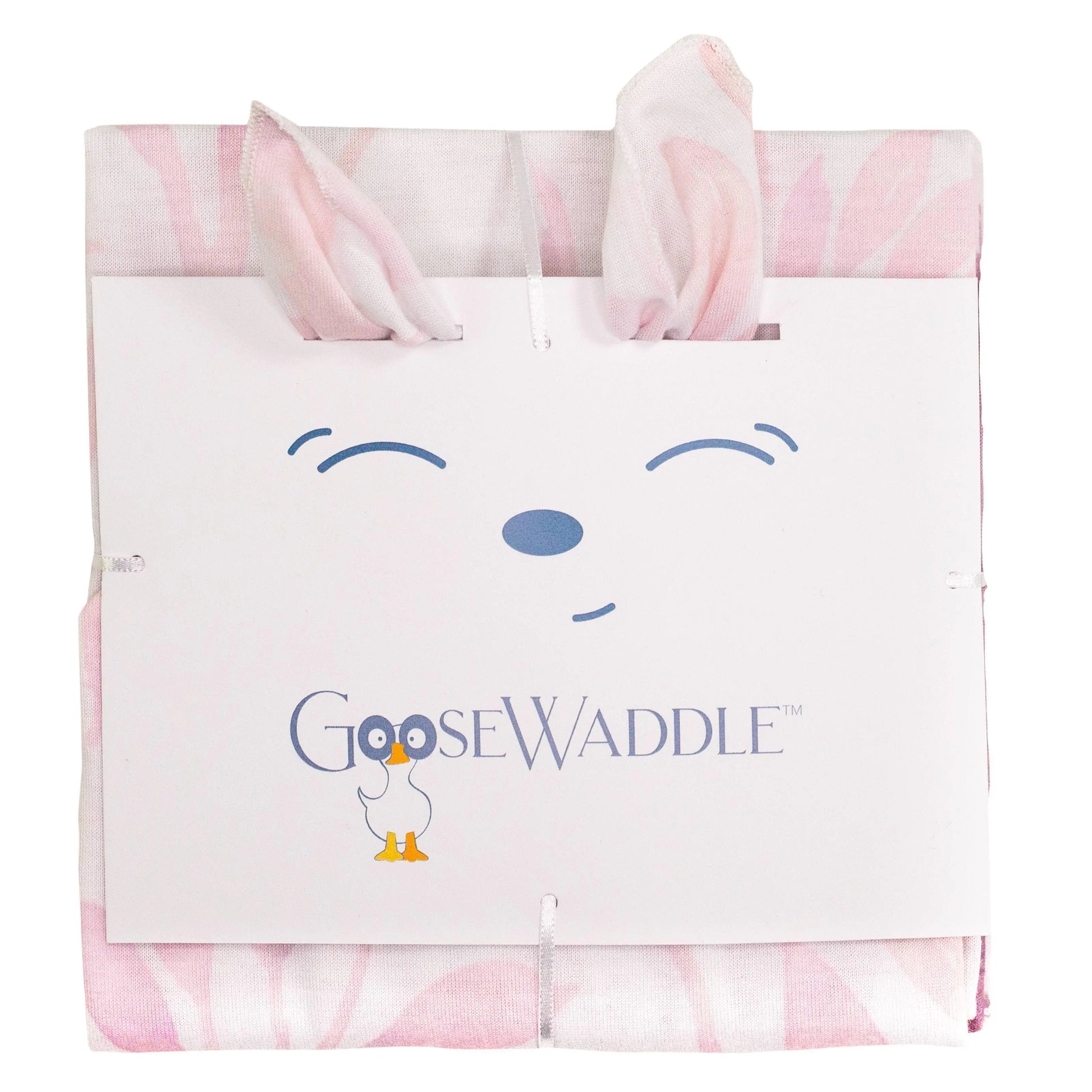Poppy Elephant Leaves Pink Newborn Receiving Blanket 2 Pack Goosewaddle® | Newborn Baby Blankets Toys Teethers Bibs & More