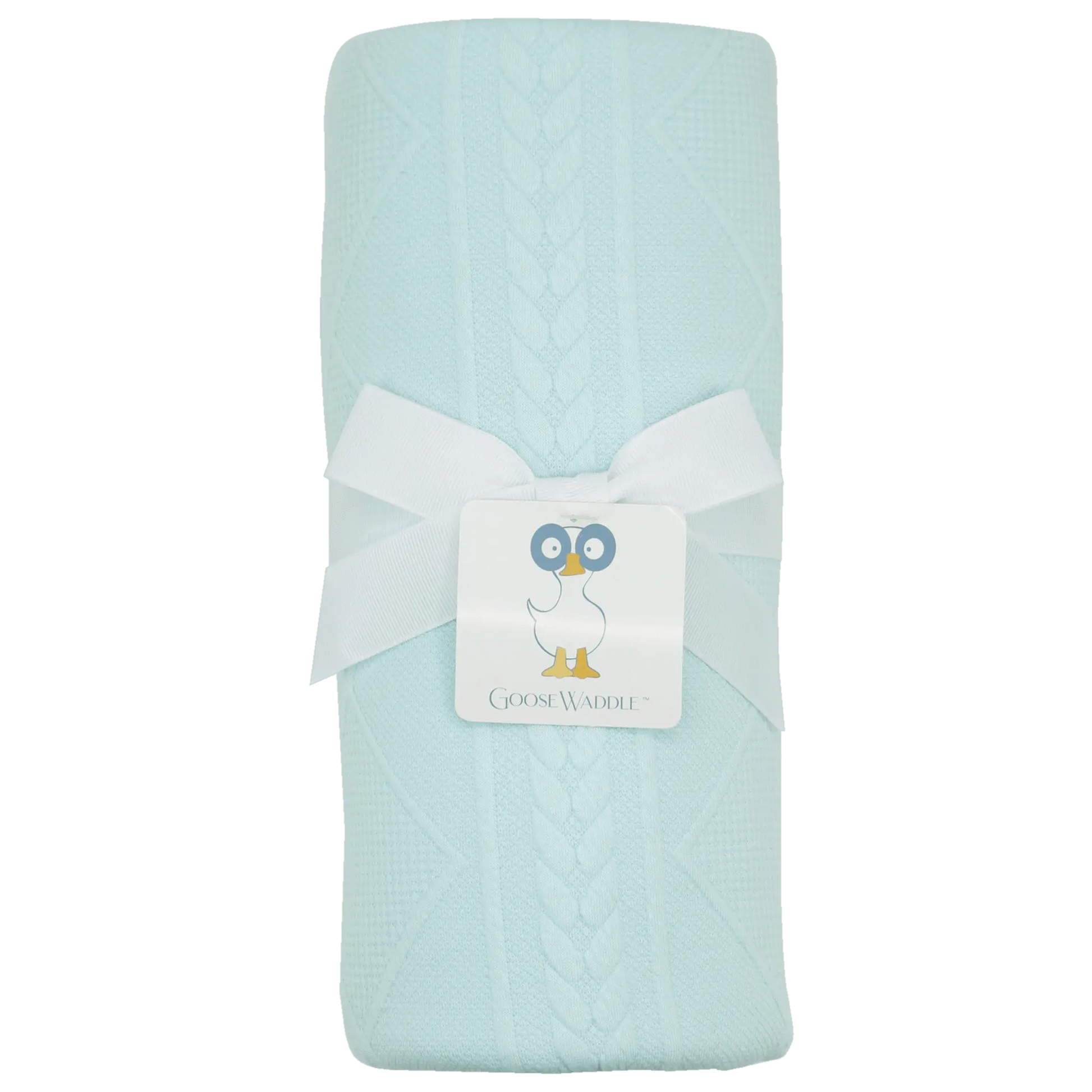 Mommy And Me Knit Blanket Set Mint Cozy Soft Fall Snuggle 50x60 30x40 Goosewaddle® | Newborn Baby Blankets Toys Teethers Bibs & More
