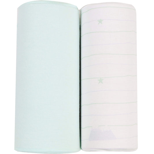 Mountain And Mint 2 Pack Swaddle Blanket For Baby Soft Stretchy Breathable Fabric 47 Inch By 47 Inch.