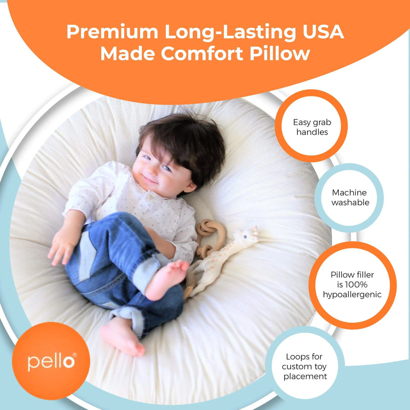 Oxford Blue Floor Cushion Goosewaddle® | Newborn Baby Blankets Toys Teethers Bibs & More