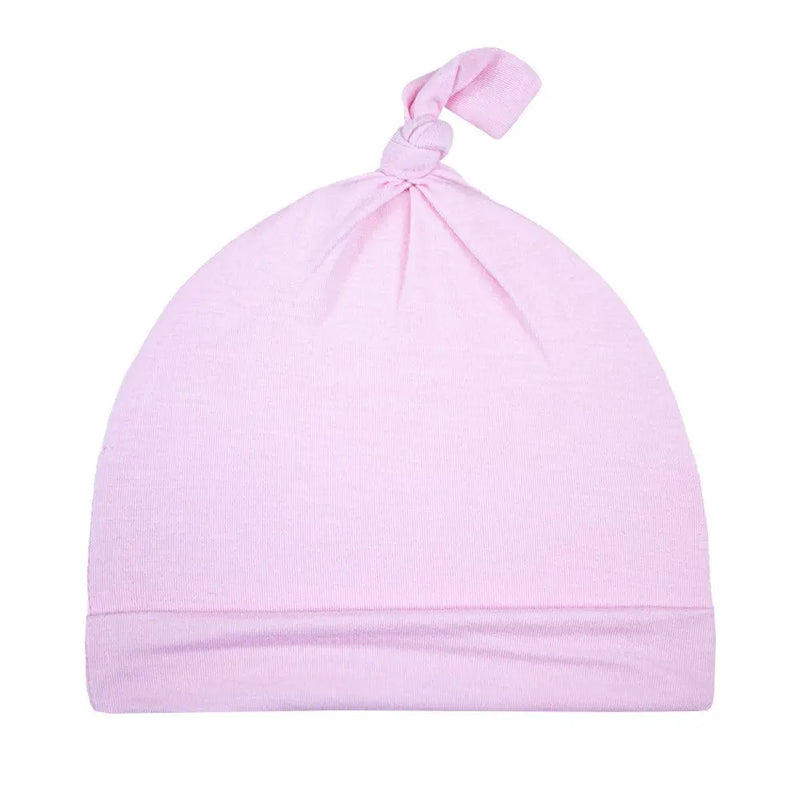 Pink Knotted Baby Beanie Goosewaddle® | Newborn Baby Blankets Toys Teethers Bibs & More