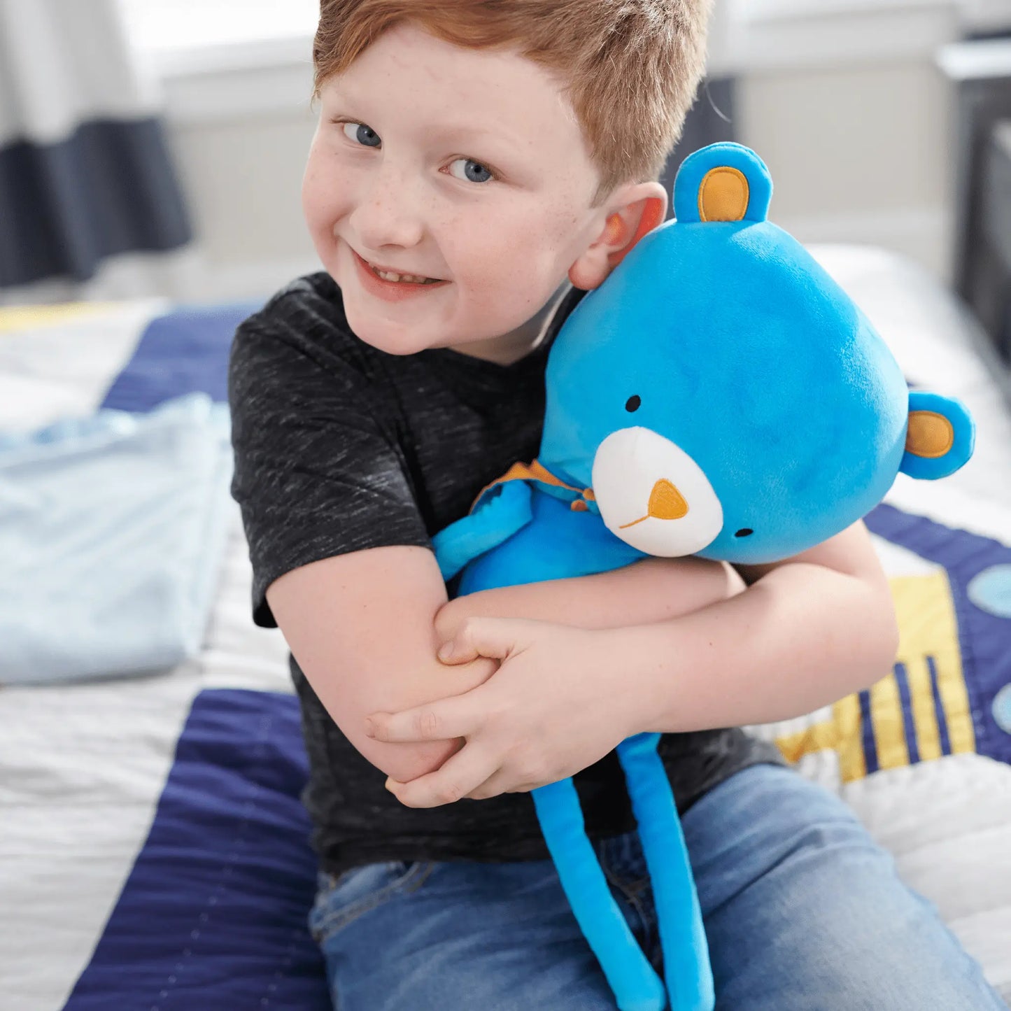 Bear With Cape Plush Doll For Autism Awareness Goosewaddle® | Newborn Baby Blankets Toys Teethers Bibs & More