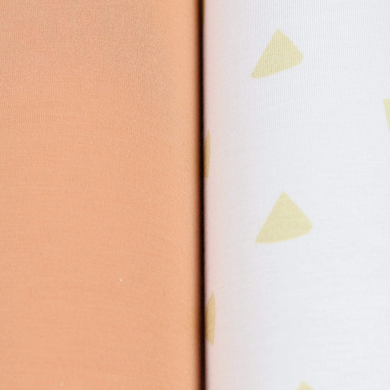 Tan Triangle and Terra Cotta 2 PK Swaddle Blanket Goosewaddle® | Newborn Baby Blankets Toys Teethers Bibs & More