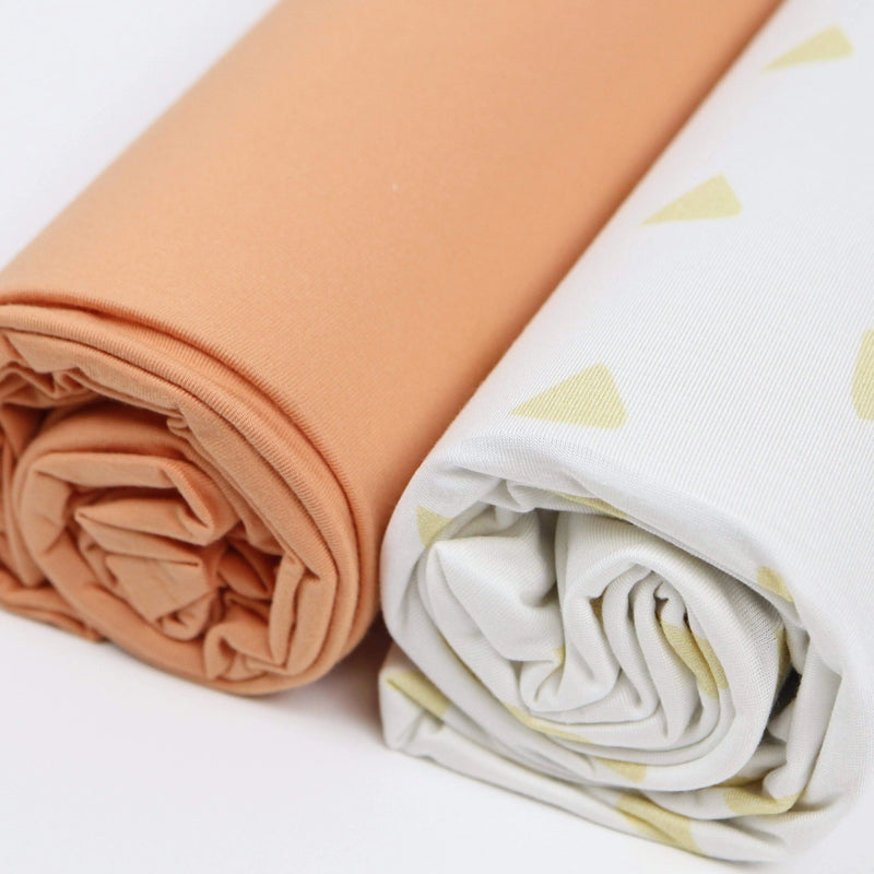 Tan Triangle and Terra Cotta 2 PK Swaddle Blanket Goosewaddle® | Newborn Baby Blankets Toys Teethers Bibs & More