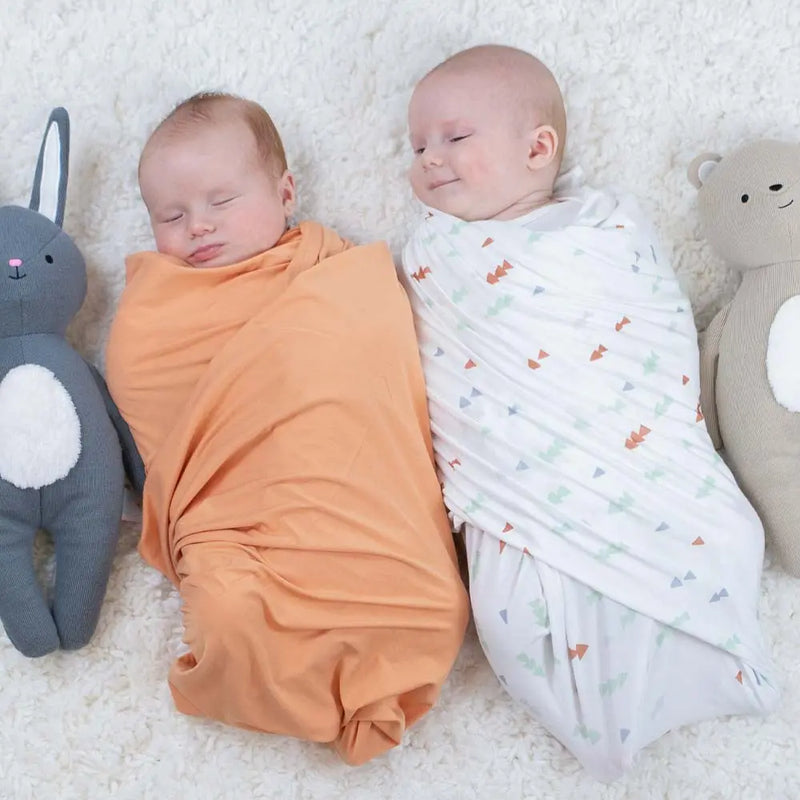 Triangles and Gray 2 PK Swaddle Blanket Goosewaddle® | Newborn Baby Blankets Toys Teethers Bibs & More