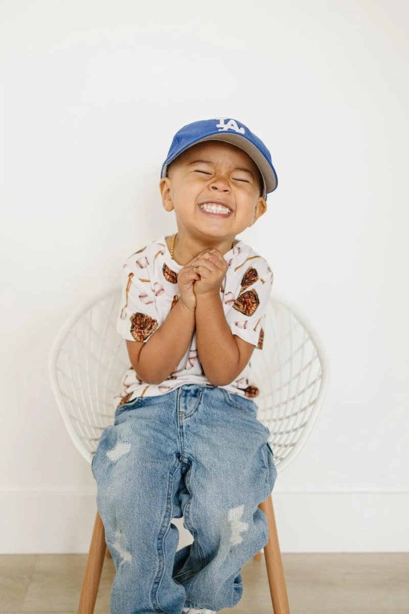 Little Joy Co. Grand Slam Bamboo Tee For 3 To 6M And Size 6 Sustainable - Everetts Place Boutique - 