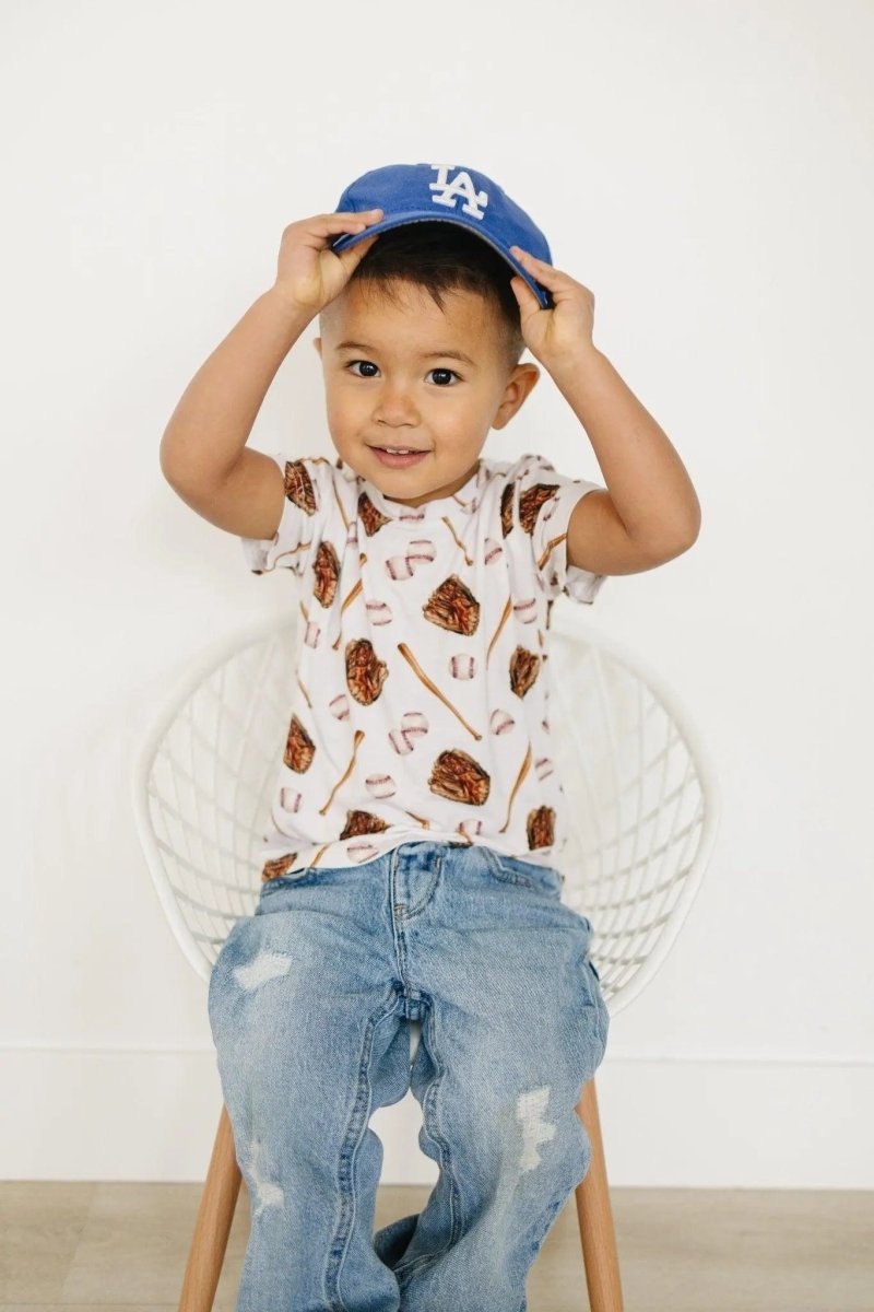 Little Joy Co. Grand Slam Bamboo Tee For 3 To 6M And Size 6 Sustainable - Everetts Place Boutique - 