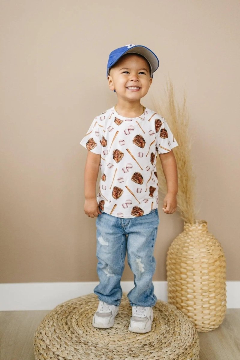 Little Joy Co. Grand Slam Bamboo Tee For 3 To 6M And Size 6 Sustainable - Everetts Place Boutique - 