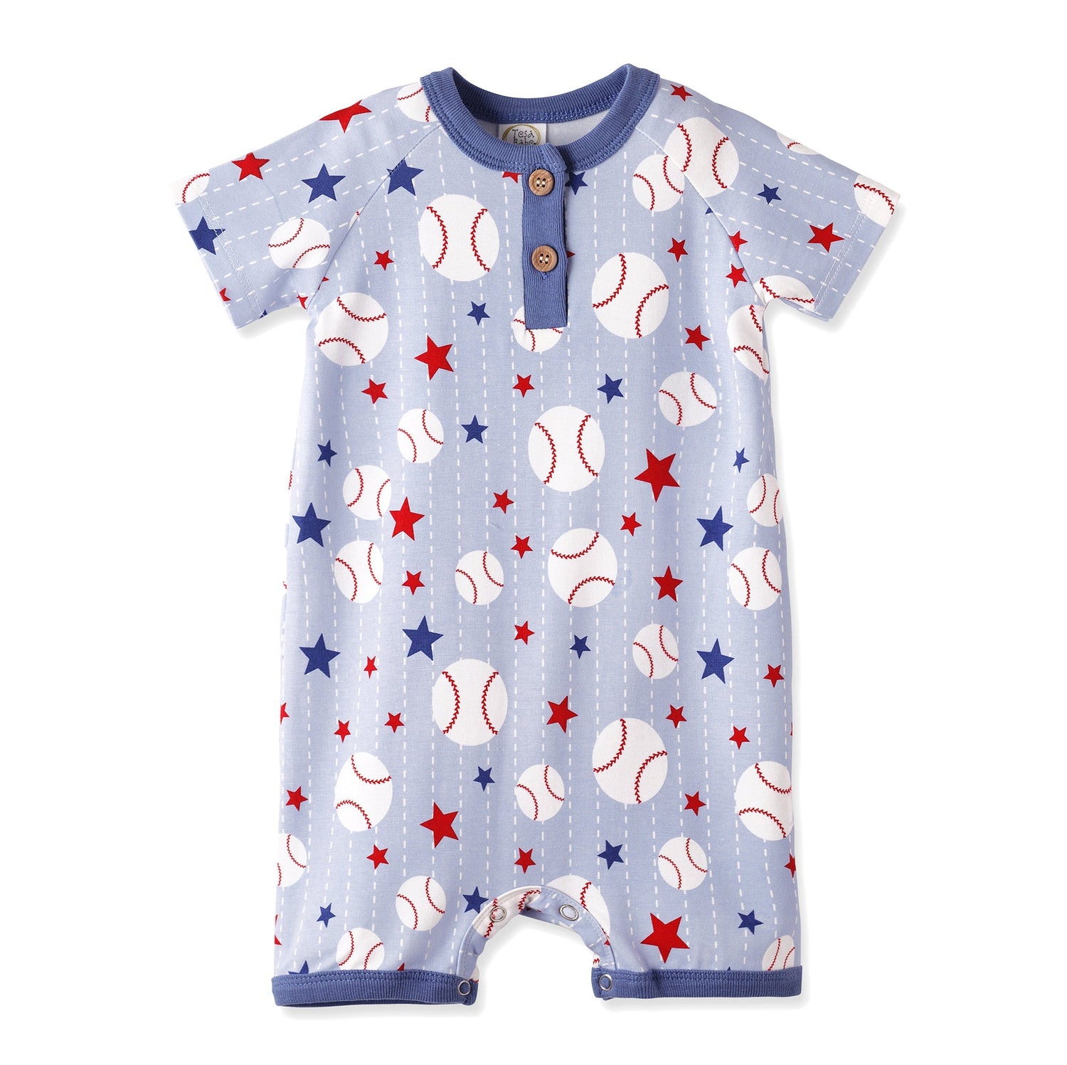 Tesa Babe Grand Slam Baseball Bamboo Shorty Romper for Baby BoysEveretts Place
