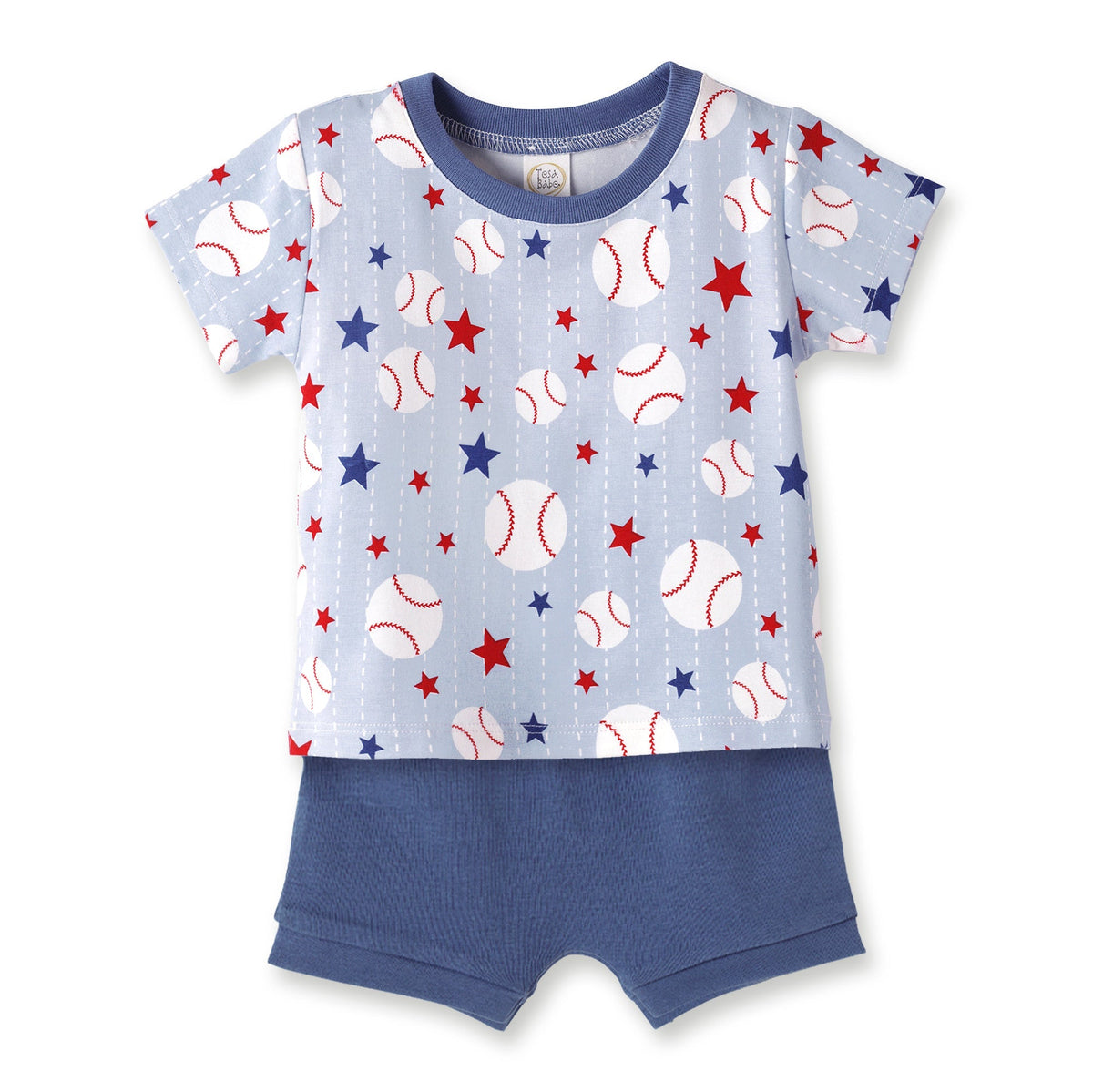 Tesa Babe Grand Slam Baseball Bamboo Tee & Cotton Shorts Set for BoysEveretts Place