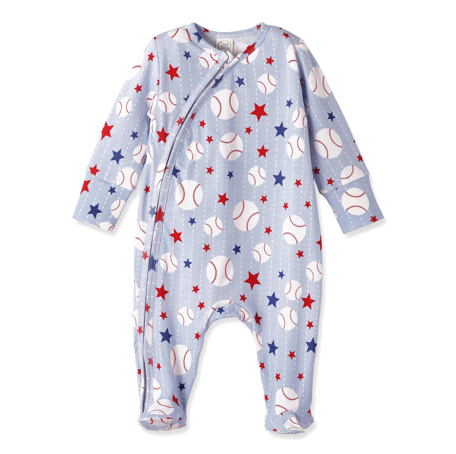 Tesa Babe Grand Slam Baseball Bamboo Zipper Romper for BabyEveretts Place