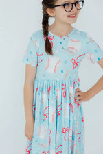 Mila & Rose ® Grand Slam Glam S/S Pocket Twirl Dress - 